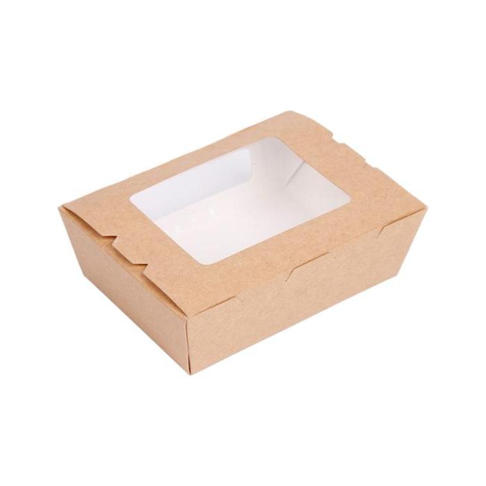 750ml salad box with two windows