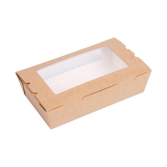 1000ml salad box with two windows
